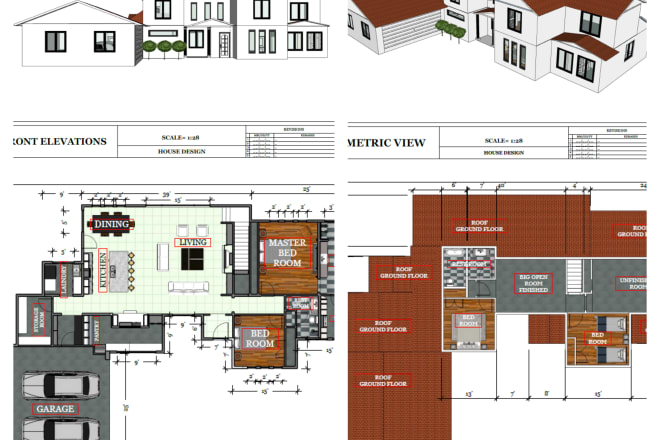I will provide architectural drawings in autocad and sketchup