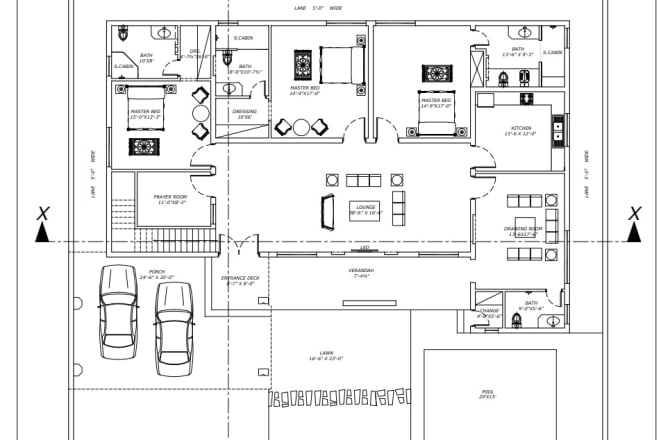 I will provide architecture service drawings in autocad