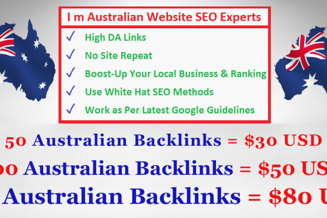 I will provide australia com au domain links, backlinks, local off page seo expert