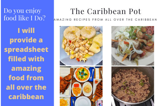 I will provide authentic caribbean recipes