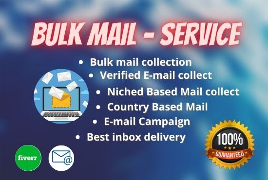 I will provide bulk mail lists targeted for email marketing