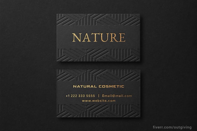 I will provide custom or gold foil business card design services