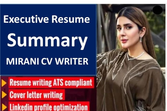 I will provide executive resume writing service