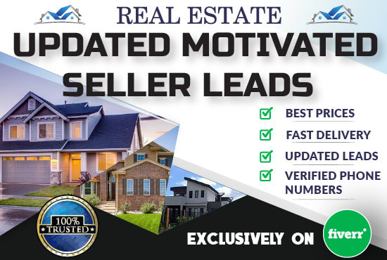 I will provide motivated seller real estate leads with skip tracing