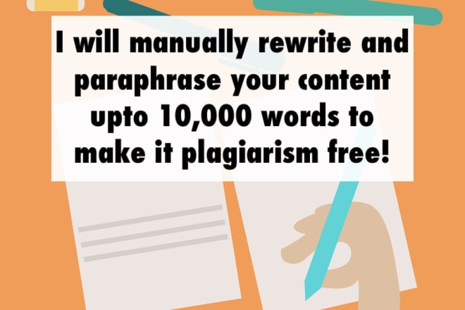 I will provide plagiarism rewrite service