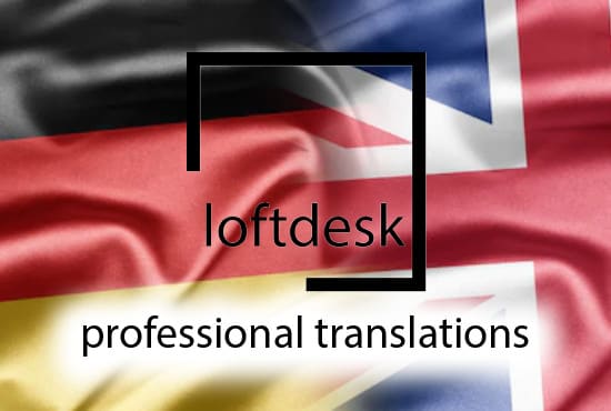 I will provide professional english german translation and review