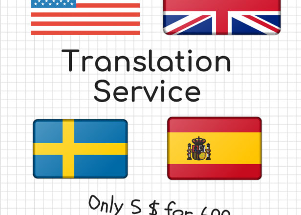 I will provide professional translation between english,swedish and spanish