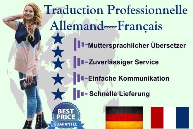 I will provide quality manual native german french translations