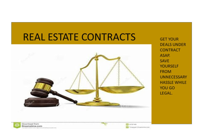 I will provide real estate contracts, all kinds of legal contract