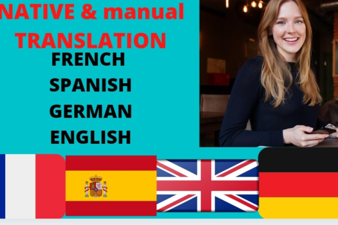I will provide spanish german french and english translation