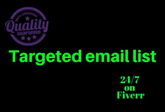 I will provide targeted email list, collect niche targeted email list
