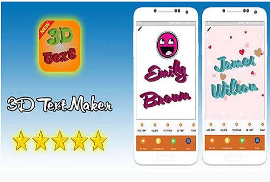 I will provide text maker source code and design app for android