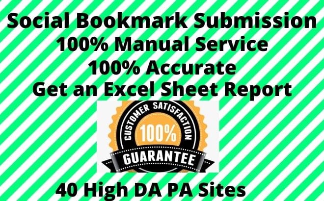 I will provide the latest social bookmark submission HQ service