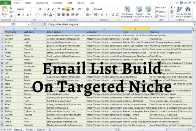 I will provide verified email lists on any targeted niche