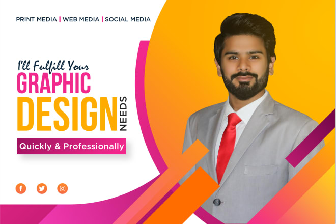 I will provide you top rated graphic design service