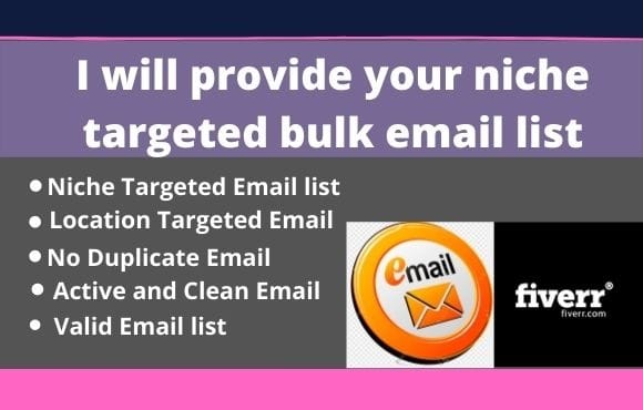 I will provide your niche targeted bulk email list