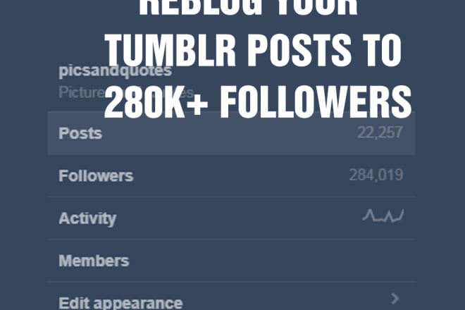 I will reblog your post to 280,000 tumblr followers