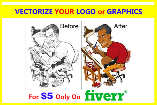 I will redraw your logo or image manually by vector tracing