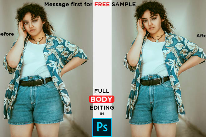 I will reshape your body and make you slim in photoshop