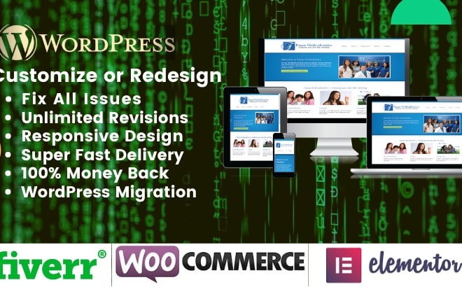 I will revamp, design and redesign responsive wordpress website