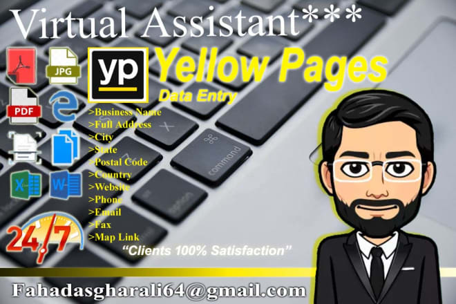 I will scrape yellow pages for business leads, email list, address, and contacts