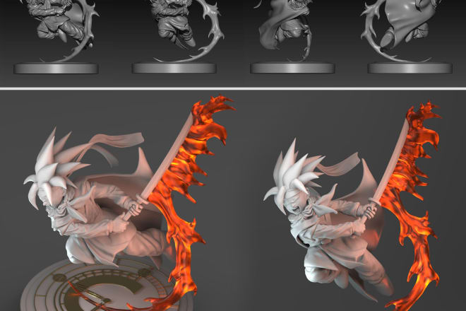 I will sculpt your concept art in zbrush for 3d printing