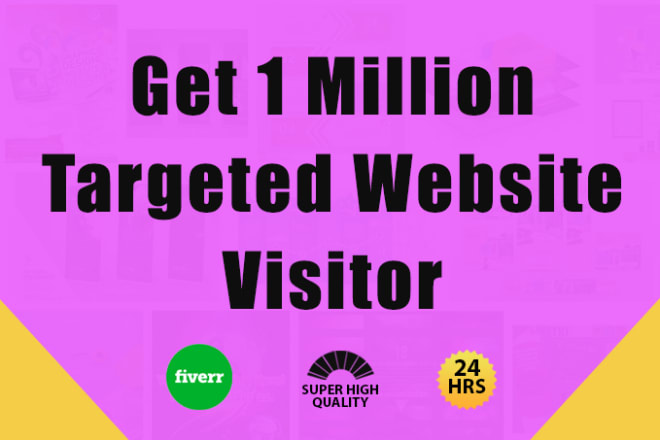 I will send 1 million targeted web traffic for 30 days