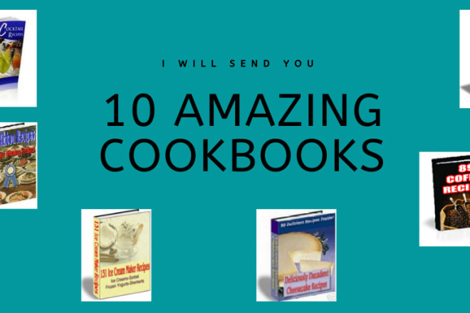 I will send you 10 amazing recipe ebooks with resell rights