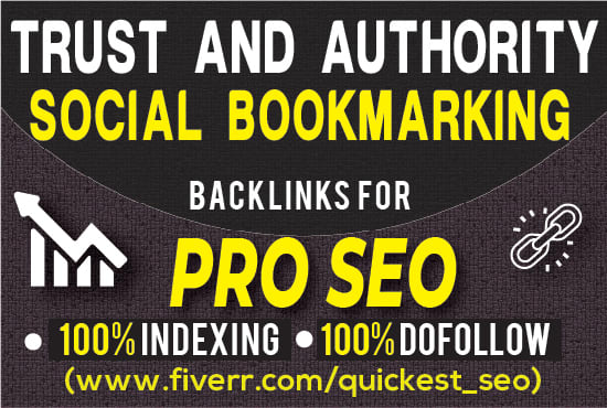 I will seo dofollow bookmarking submission backlinks for pro service