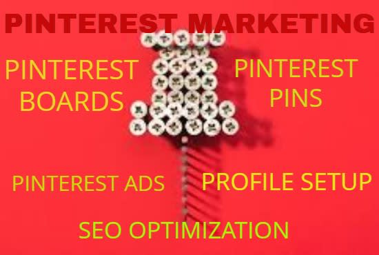 I will set up, update your pinterest profile, SEO optimized boards, pins
