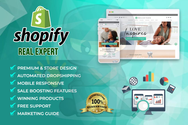 I will setup 20k per month shopify website or shopify store