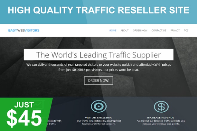 I will setup a traffic reseller website in wordpress