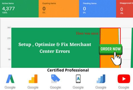 I will setup and fix google merchant center errors
