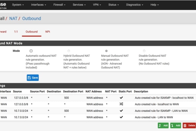 I will setup and troubleshoot pfsense firewall