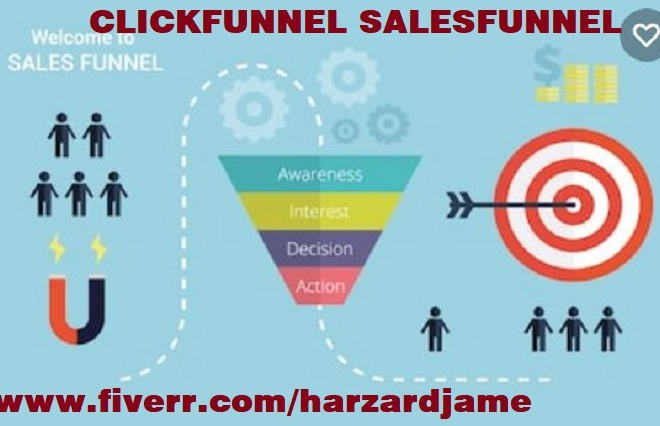 I will setup clickfunnel sales funnel, landing pages, email sequences