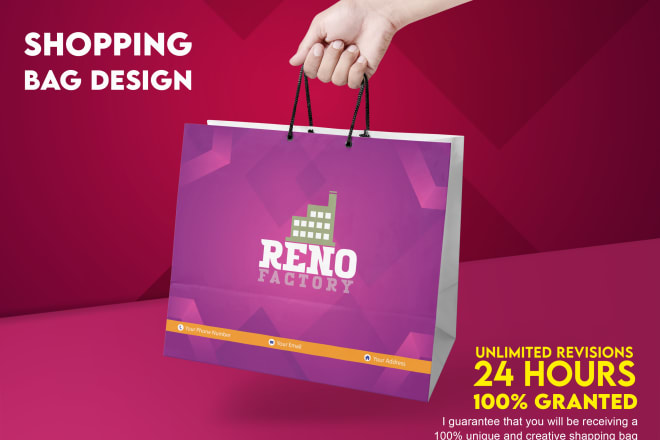I will shopping bag design, 6 hours delivery