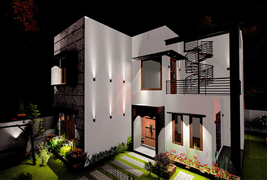 I will simple house design and rendering