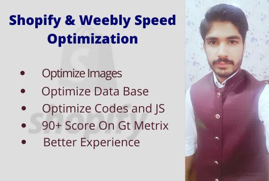 I will speed up and optimize shopify and weebly website in 24 hours