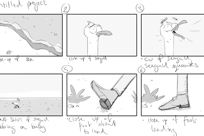 I will storyboard your movie, cartoon, game or script idea
