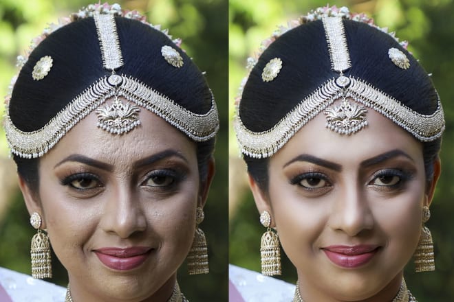 I will stunning wedding photo skin retouching and color correction in photoshop