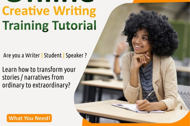 I will teach you creative writing online