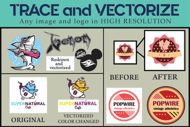I will trace any image, logo, sketch to vector and line art