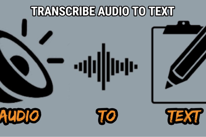 I will transcribe audio to text,video to text,transcribe audio