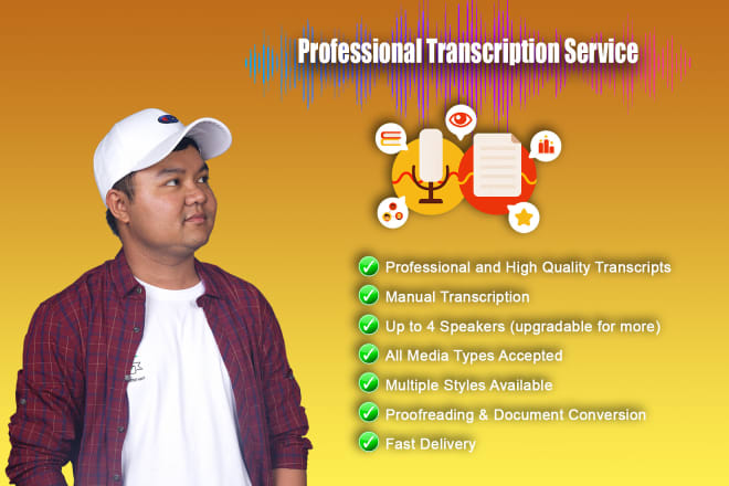 I will transcribe your audio, video and other multimedia files