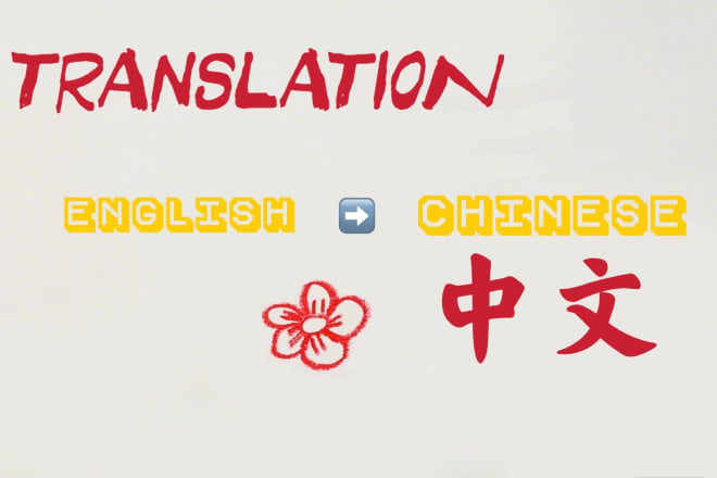 I will translate angthing from english to chinese