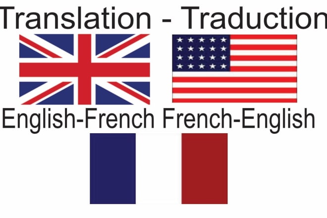 I will translate english into french high quality