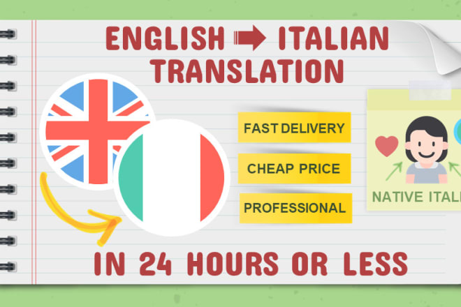 I will translate english to italian in 24 hours