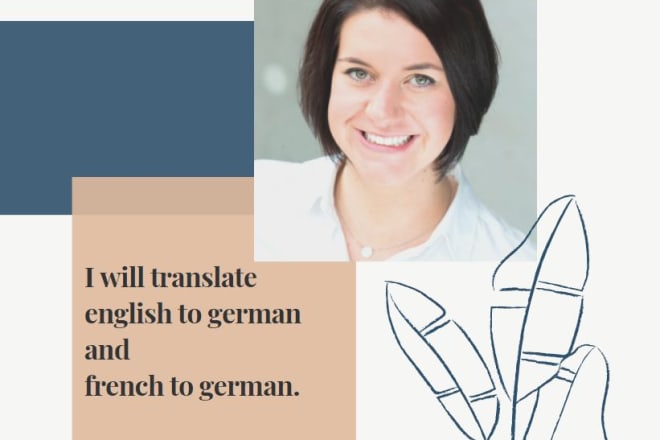 I will translate from english to german and french to german
