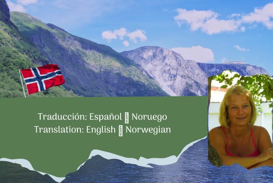 I will translate from spanish to norwegian and english to norwegian