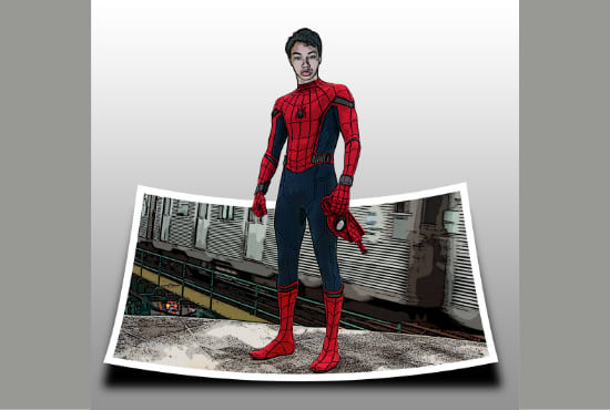 I will turn you into spiderman cartoon potrait